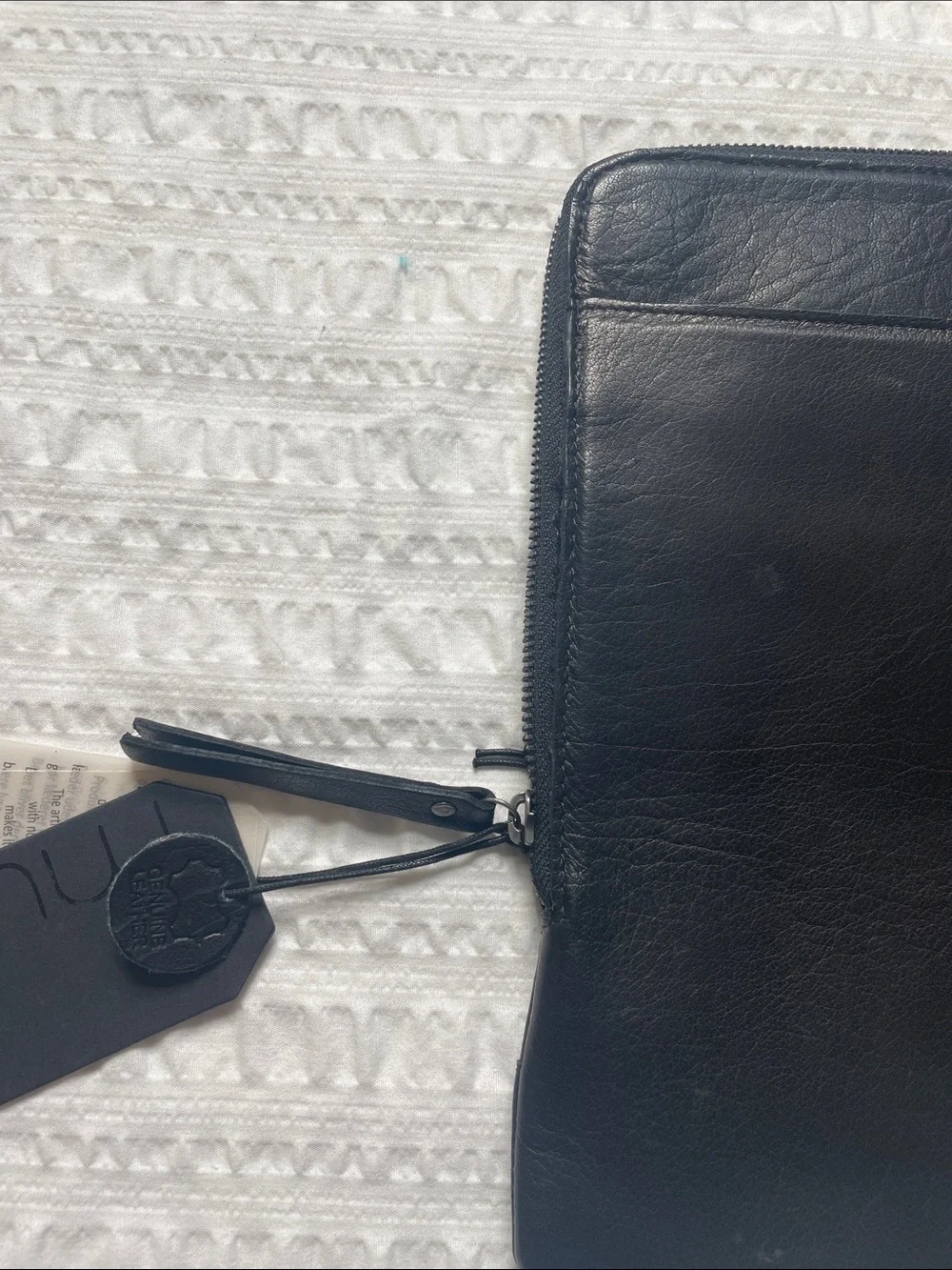 NWT Muud Handcrafted Copenhagen Leather Laptop Sleeve Black